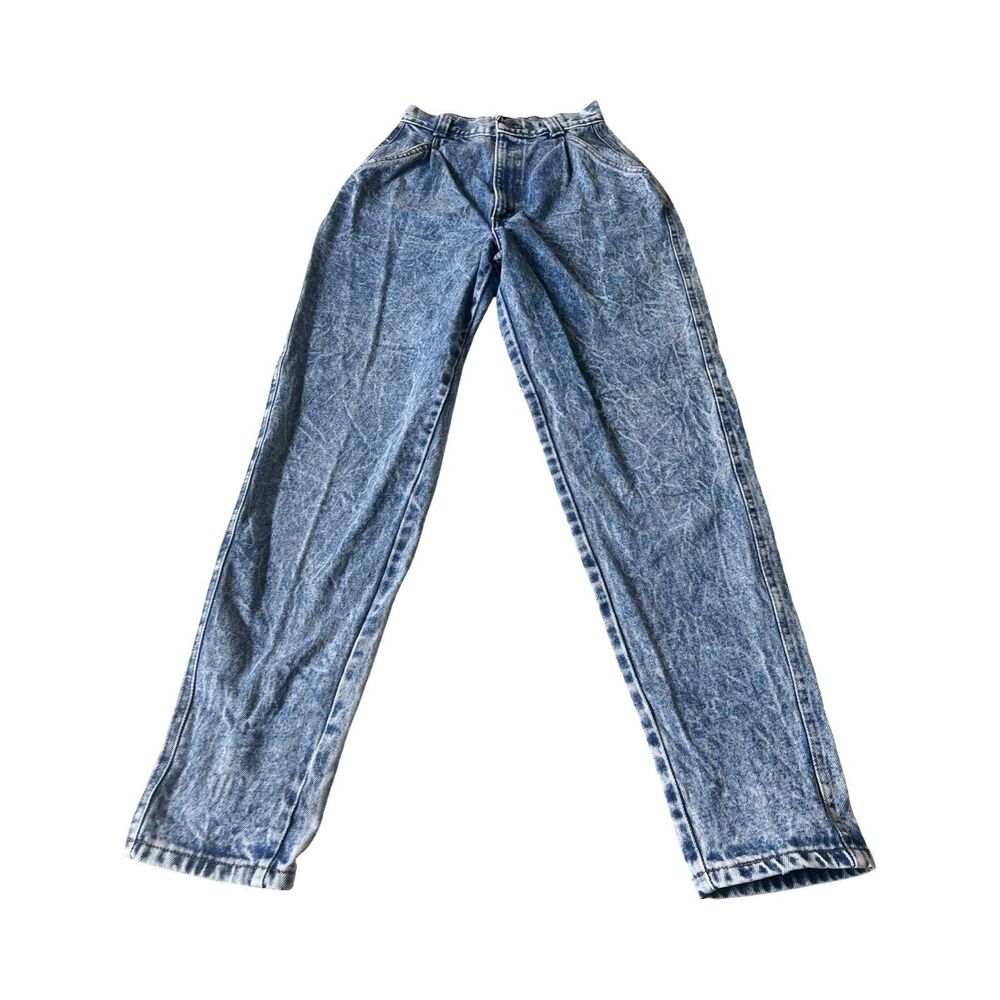 VINTAGE Chic Worlds‎ Best Fit Denim Jeans Womens Size 7 Acid Wash Bareback